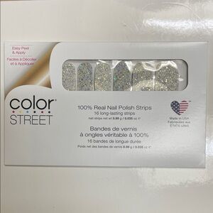 Color Street Silver Glitter Nail Strips